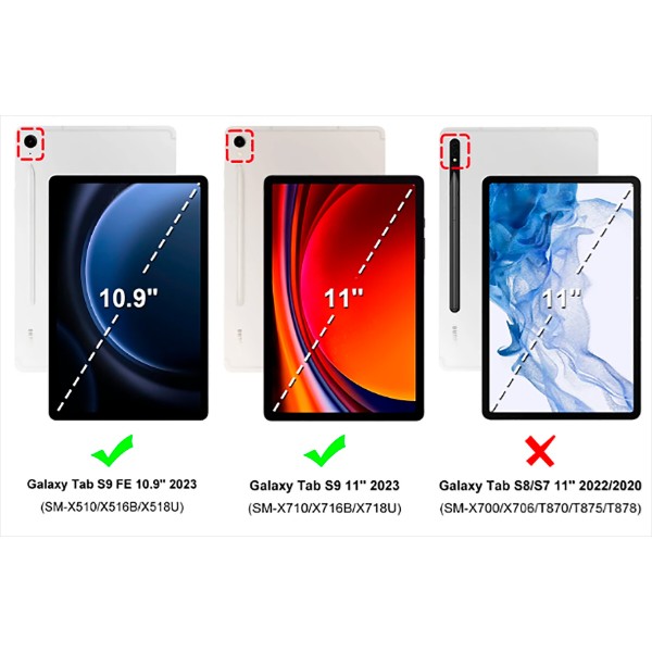 Фото - Чохол для планшета BeCover Soft Edge з кріпленням for Samsung Galaxy Tab S9 (SM-X710/SM-X716)/S9 FE (SM-X510/SM-X516B) 11.0" Gray (715573)